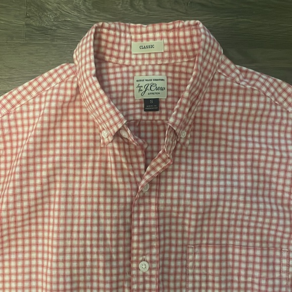 J.Crew Red and White Gingham Long Sleeve Button Down Shirt, Size Small - Picture 2 of 6